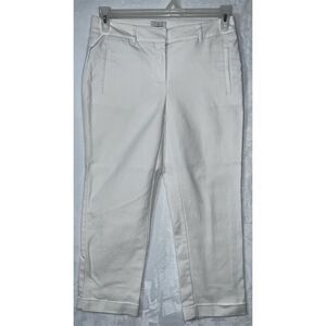 Chico's Women's So Slimming Crop Pants White Size XS Standard Casual.